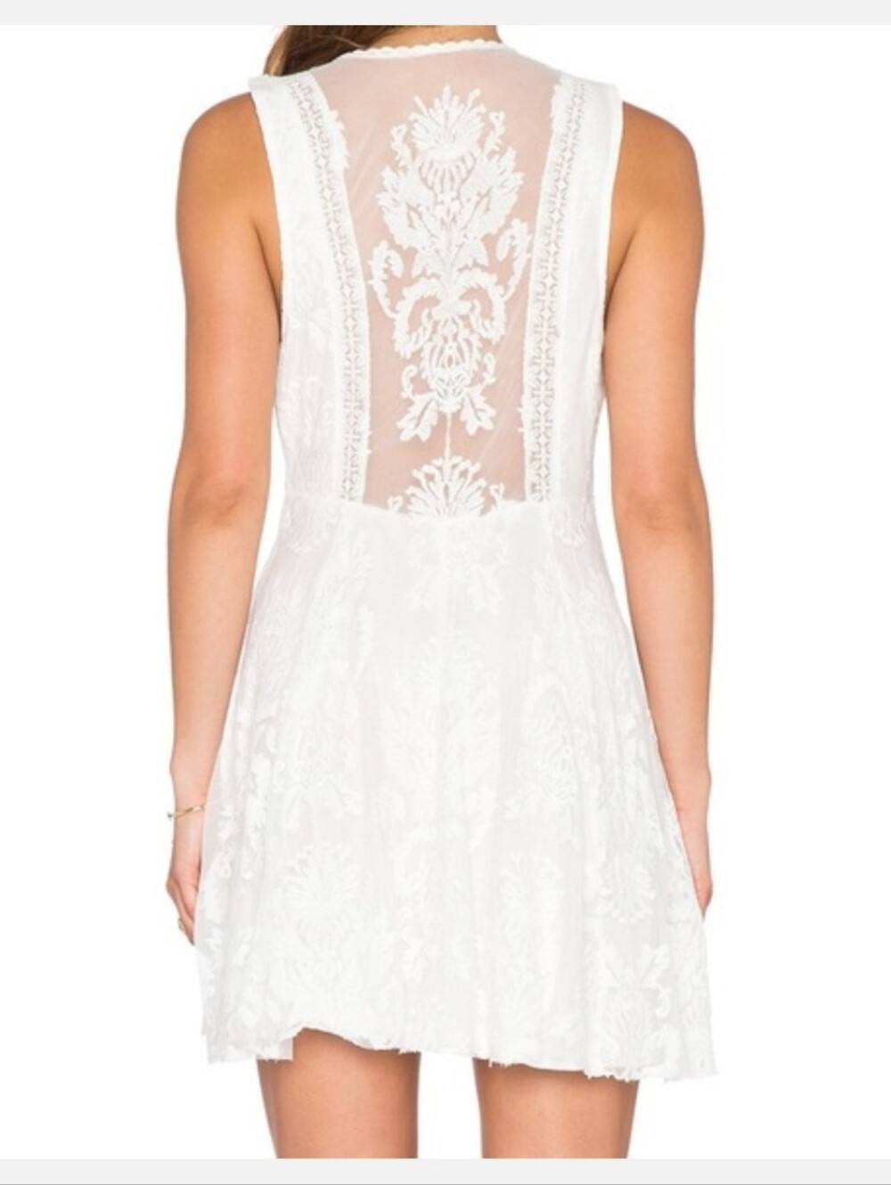 Free People White Lace Mini Dress - Picture 2 of 4